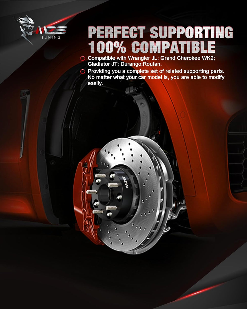 MZS 5X5 Wheel Spacers, 1.5" Thick - 5X127 Bolt Pattern 71.5mm Hub Bore M...