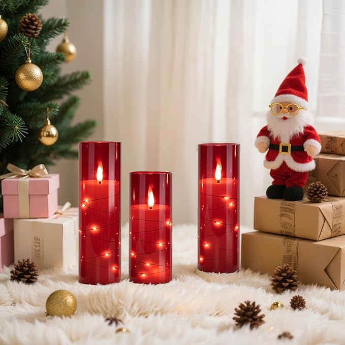 Raycare Flameless Candle with Remote Timer – 5 Flickering Acrylic Battery Ope...