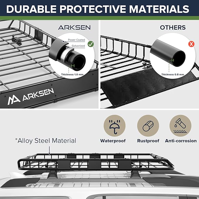 ARKSEN 54 x 39 x 5 Inch Upgrade Universal Roof Rack