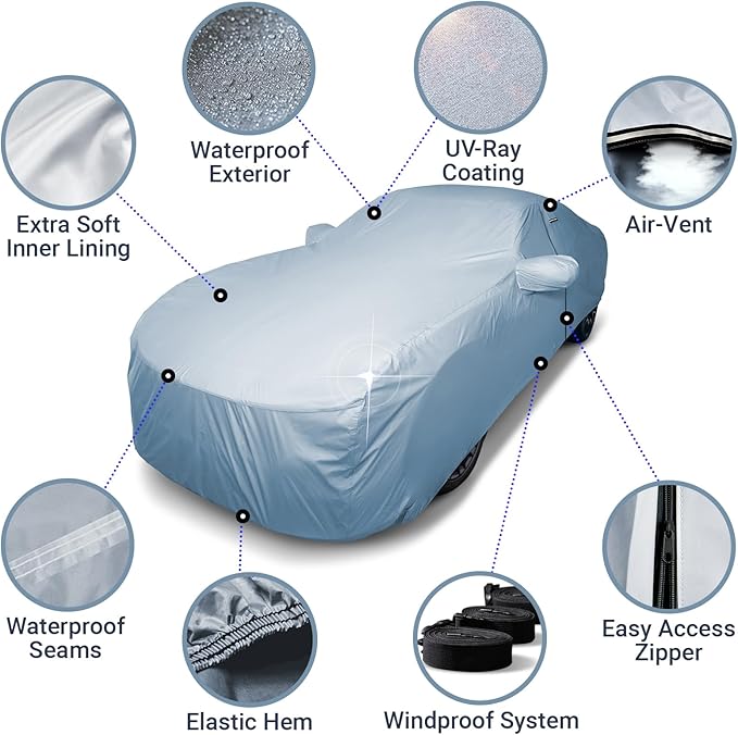 iCarCover Premium Car Cover for 1987-1996 Chevy Beretta Heavy Duty Waterproof