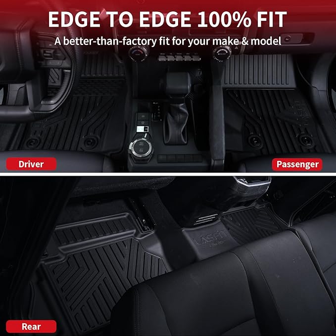 LASFIT Floor Mats Fit for Tacoma 2024-2025 Xtra Cab All Weather Floor Liner TPE