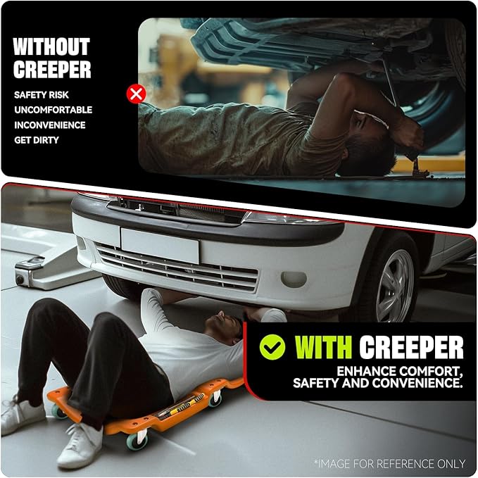 Auto Dynasty 40 Inches Mechanic Creeper, Automotive Garage Repair Low Profile