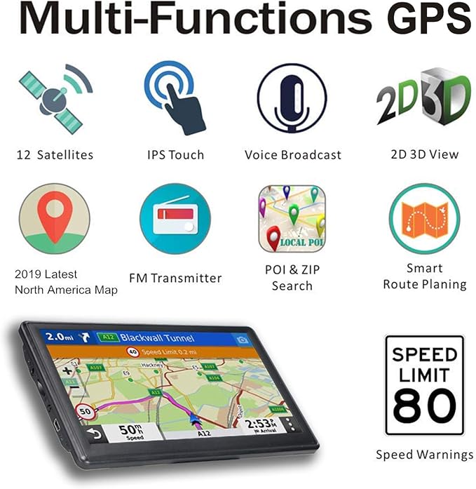 N700 GPS Navigator for Car Truck RV 2025, Truck GPS Commercial Drivers