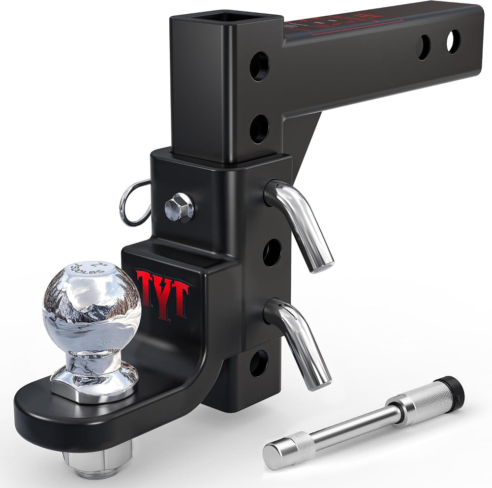 TYT Adjustable Trailer Hitch Ball Mount for 2 Inch Receiver