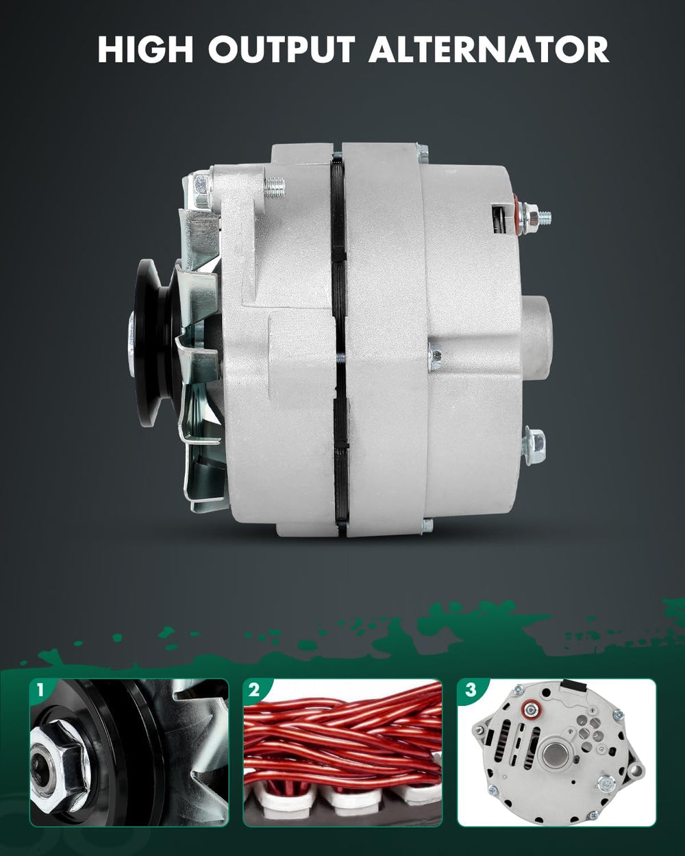 1 Wire GM Alternator SCITOO New Self-exciting 105A Alternator for Chevy