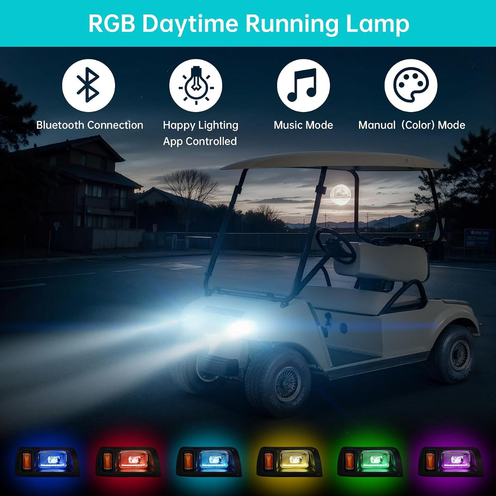 10L0L Deluxe Golf Cart Light Kit for Club Car DS 12V-60V