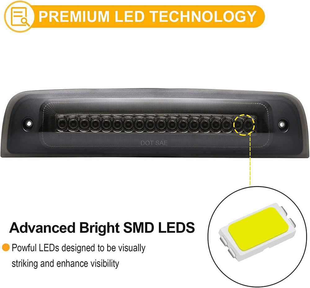 R&F Auto LED Strobe Third Brake Light Compatible With Ram 1500 2500 3500 ...