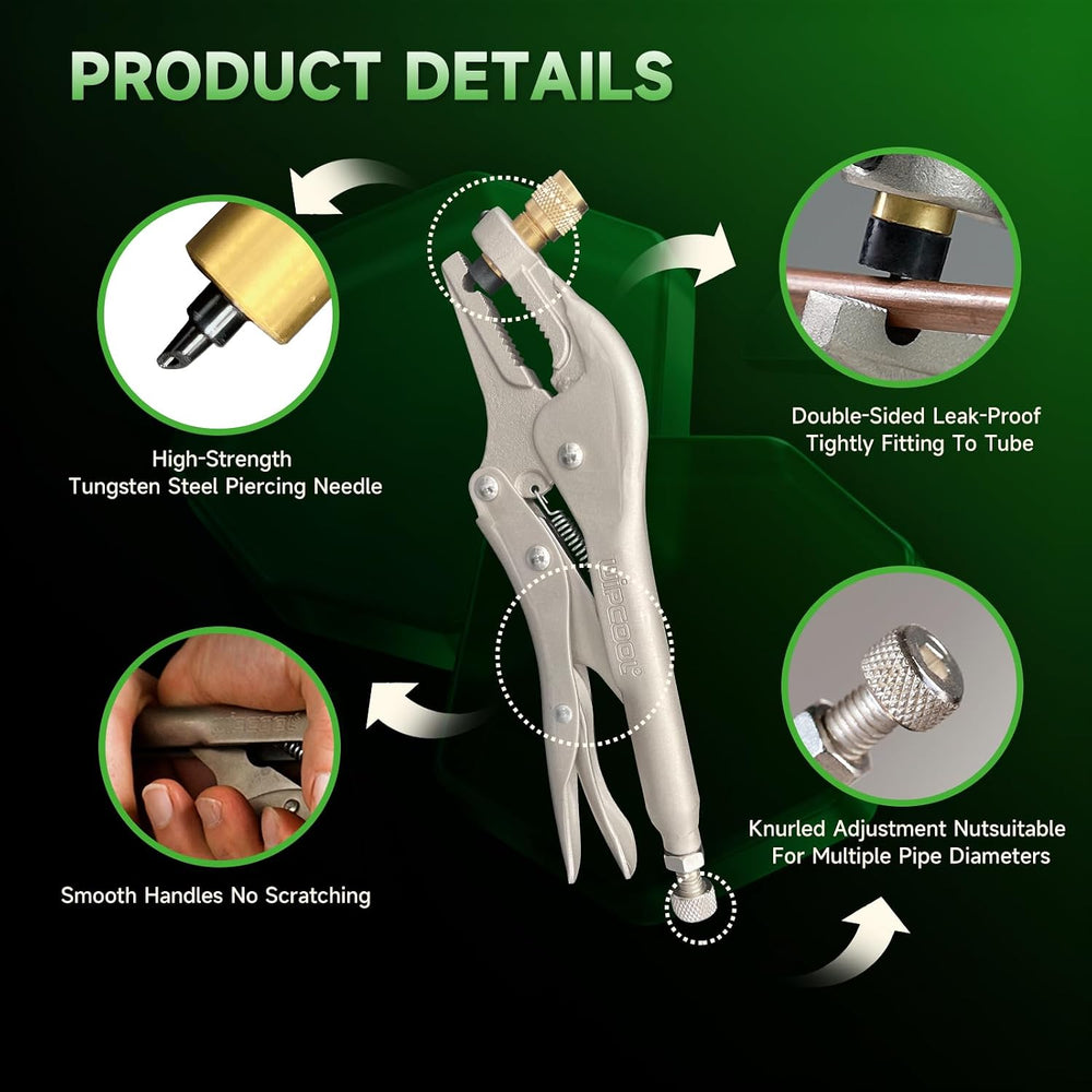 WIPCOOL Refrigerant Recovery Plier, Refrigeration Tube Piercing Puncture Hand...
