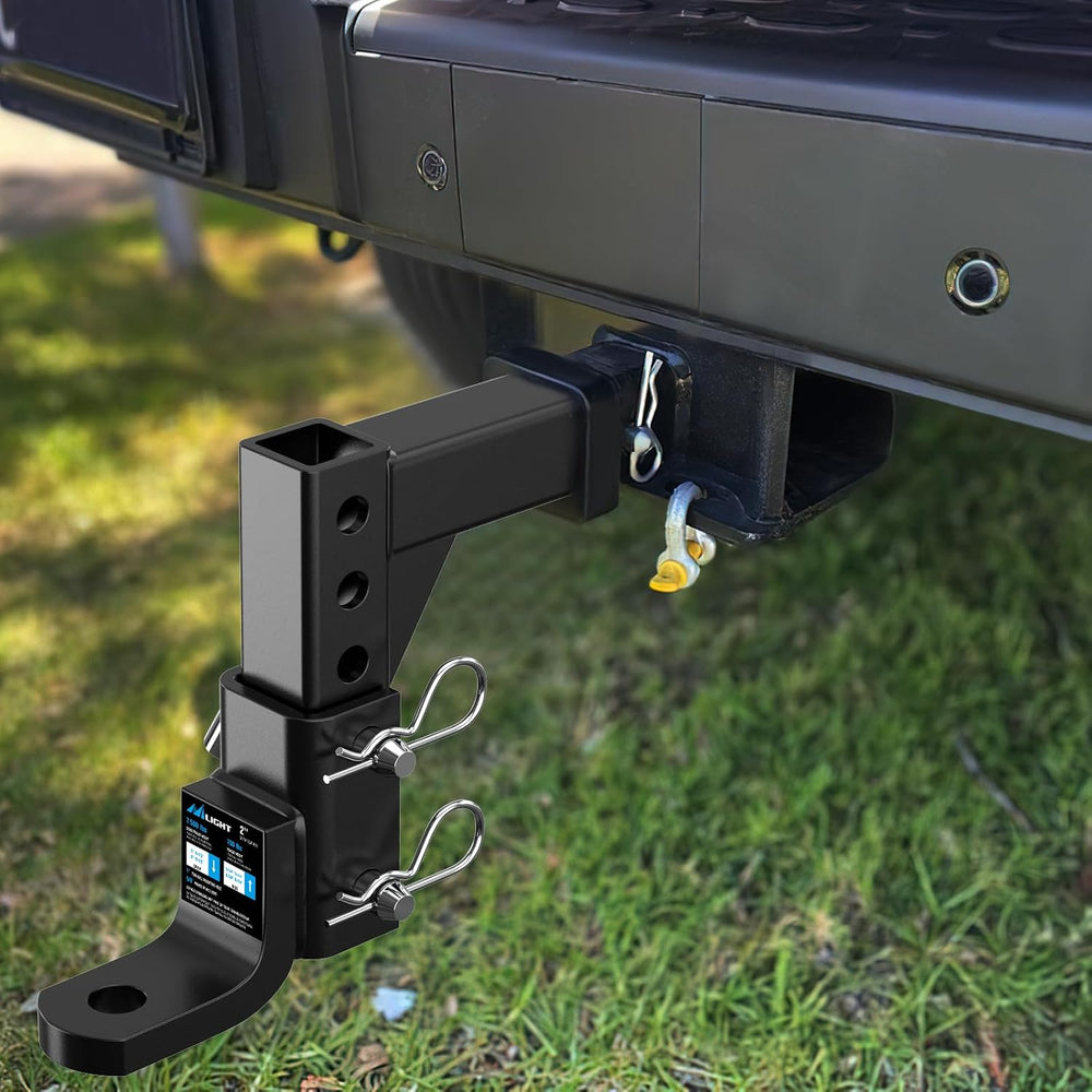 Nilight 8-Position Adjustable Trailer Hitch Ball Mount Fits 2 Inch Receiver w...