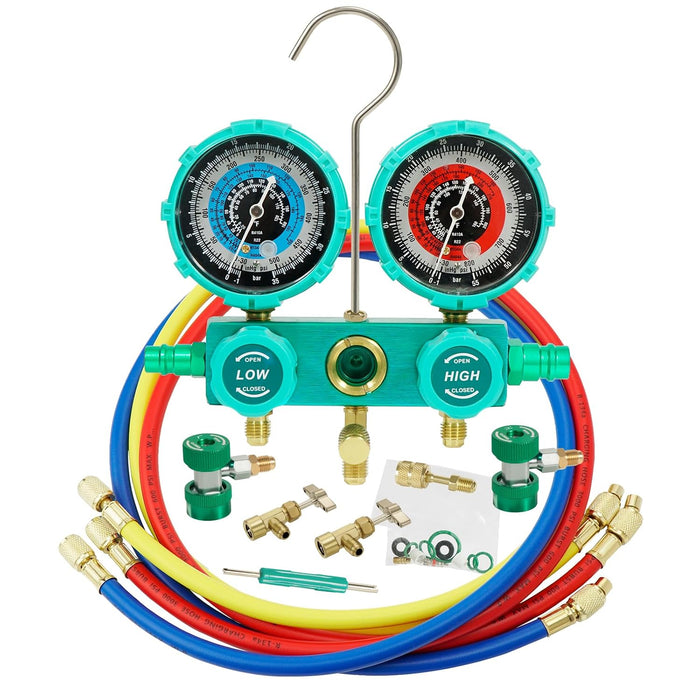 3-Way Aluminum Manifold Gauge Set for AC Maintenance