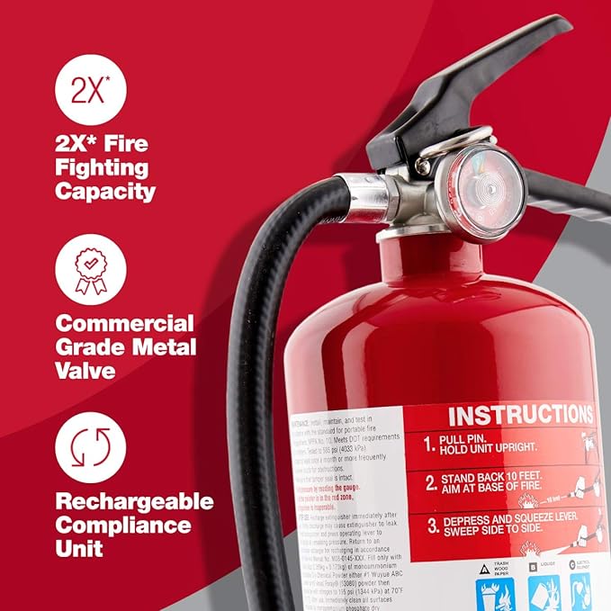 First Alert Fire Extinguisher for Home & Commercial Use, Heavy Duty