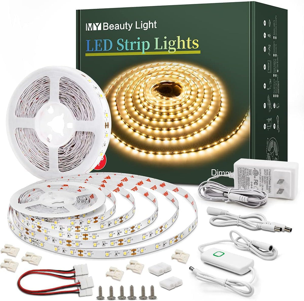 Led Strip Lights 50.5ft Warm White Dimmable Led Light Strip Flexible Rope Lig...