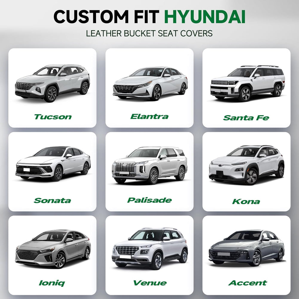 GIANT PANDA 2PCS Front Seat Covers for Hyundai Sonata Elantra Tucson Santa Fe...