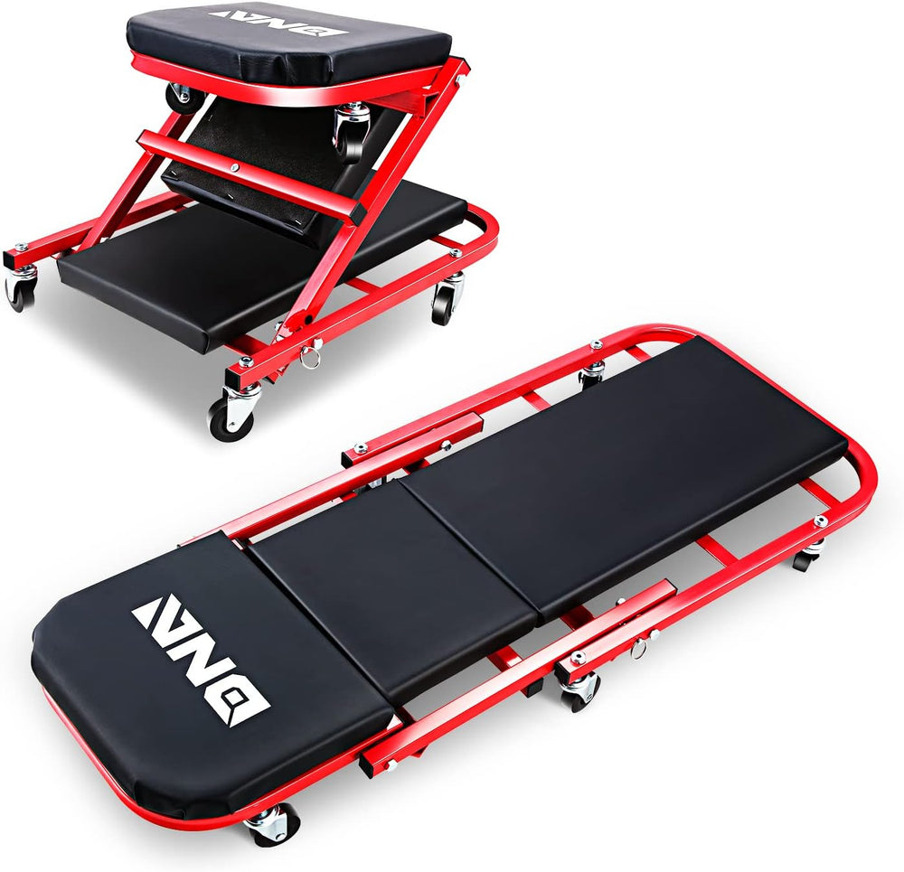 ‎DNA MOTORING TOOLS-00186 40 Inches 2 IN 1 Rolling Folding Car Creeper/Seat (...