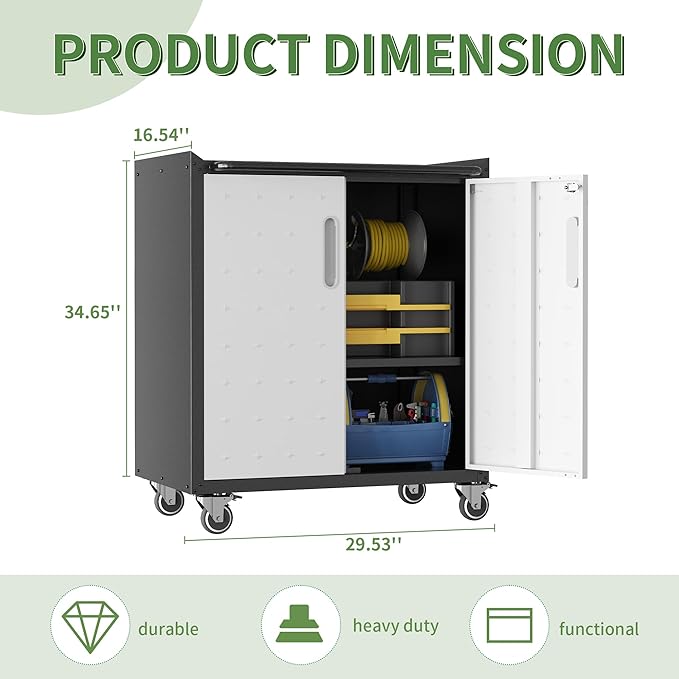 Metal Tool Cabinet, Garage Storage Cabinet System, Wall Cabinet & Locking