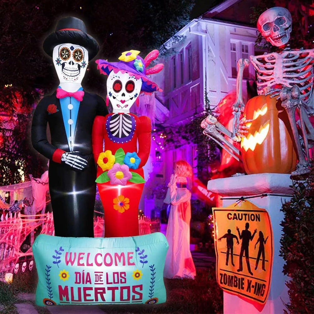 Dia De Los Muertos Decoration, 6 FT Halloween Inflatables Décor Day of The De...