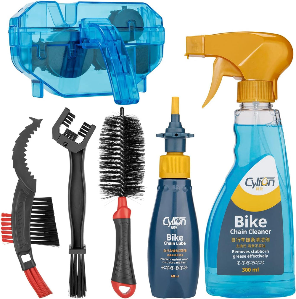 Bike Cleaning Kit Including Bicycle Chain Scrubber, Bike Cleaner Brush Tool