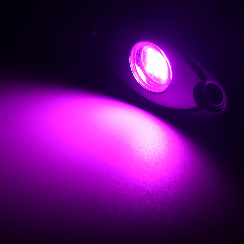 12 Pods Purple LED Rock Lights Neon Underglow Lamp for Car Truck ATV SUV Unde...