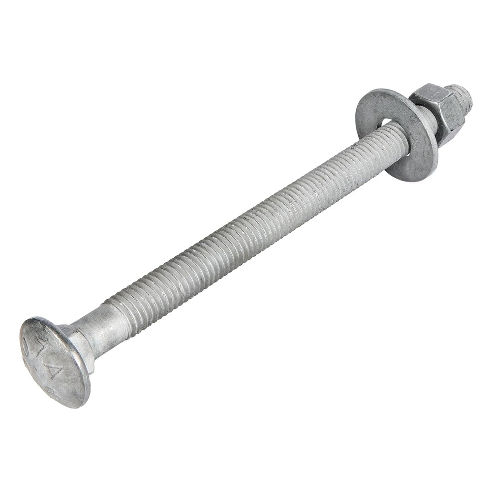 1/2" x 7" (25 Pack) Galvanized Carriage Bolt Kit Grade 307A Include...