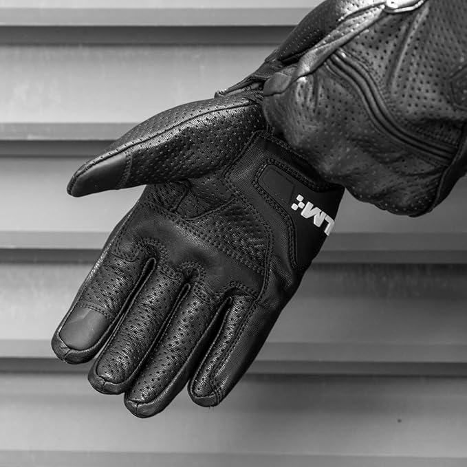 ILM Goatskin Leather Motorcycle Motorbike Powersports Racing Gloves Touchscreen