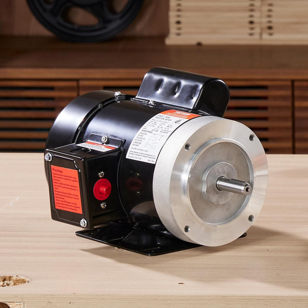 VEVOR 3/4HP Electric Motor 1725 RPM, AC 115V/230V, 56C Frame, Air Compressor ...