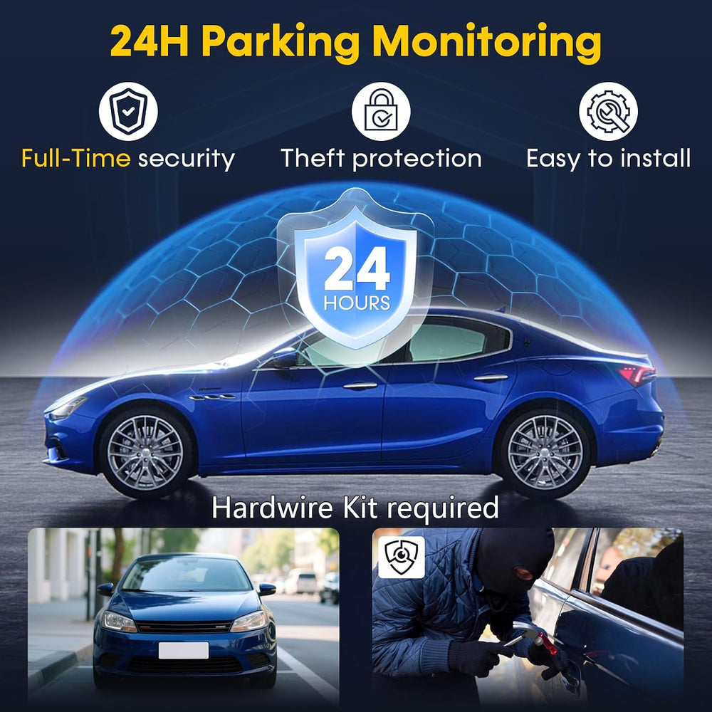 Front and Rear Dash Cam for Truck: 4K+1080P Dual Dash Camera for Ford F150