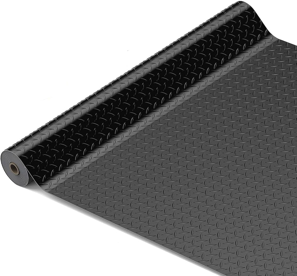 BESEA 4 x 6 FT Garage Floor Mat, Heavy Duty Diamond Plate Rubber Parking Mat –