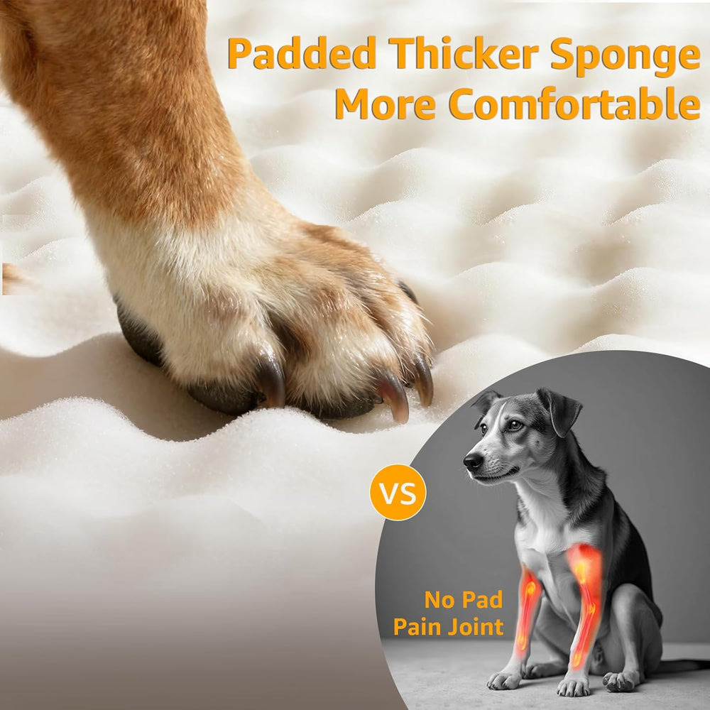 PETICON Large Dog Car Seat, Back Seat Extender for Pets with Hard Bottom