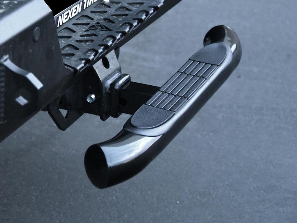 Armordillo 3" Round Tubing Steel Hitch Step for Class 4 Trailer Hitch in...