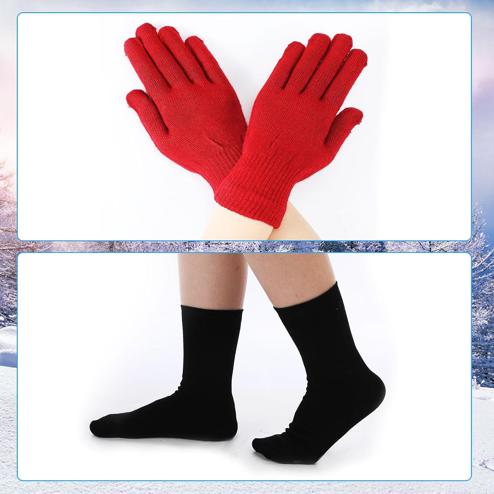 Suhine 72 Pcs Homeless Care Package Supplies Bulk Winter Warmth Kit with Blan...