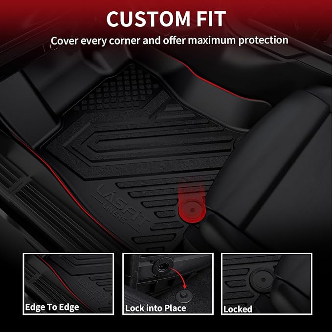 LASFIT Floor Mats&Trunk Liner for Ford Expedition 2018-2024 8 Seats, All