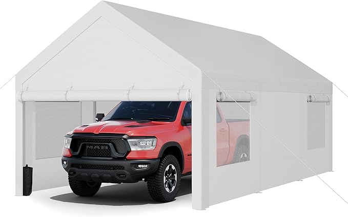 JY QAQA Carport, 12x20 FT Heavy Duty Carport
