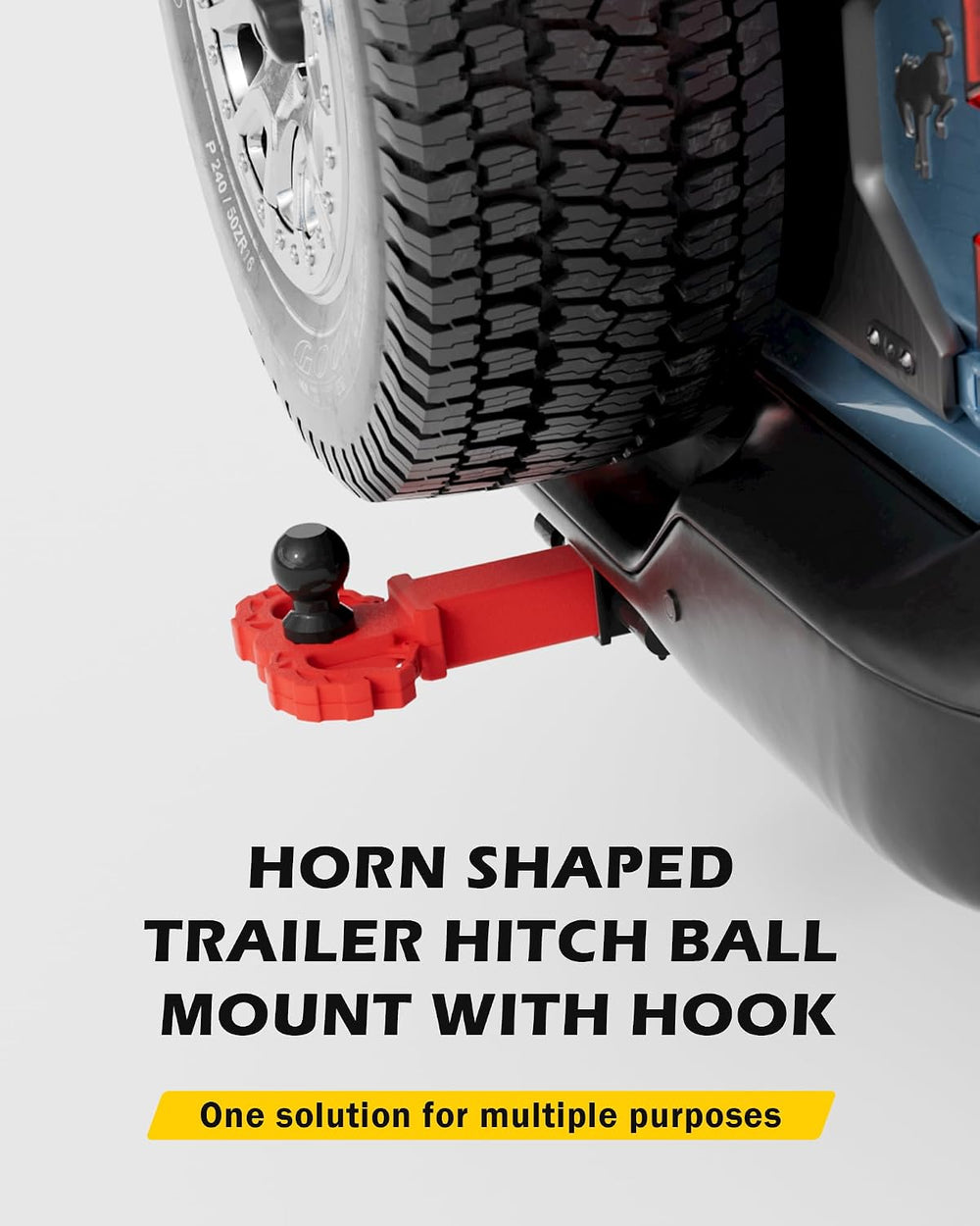 Towing Hitch Step for 2" Receivers, Trailer Hitch with 2-Inch Ball Hitch...