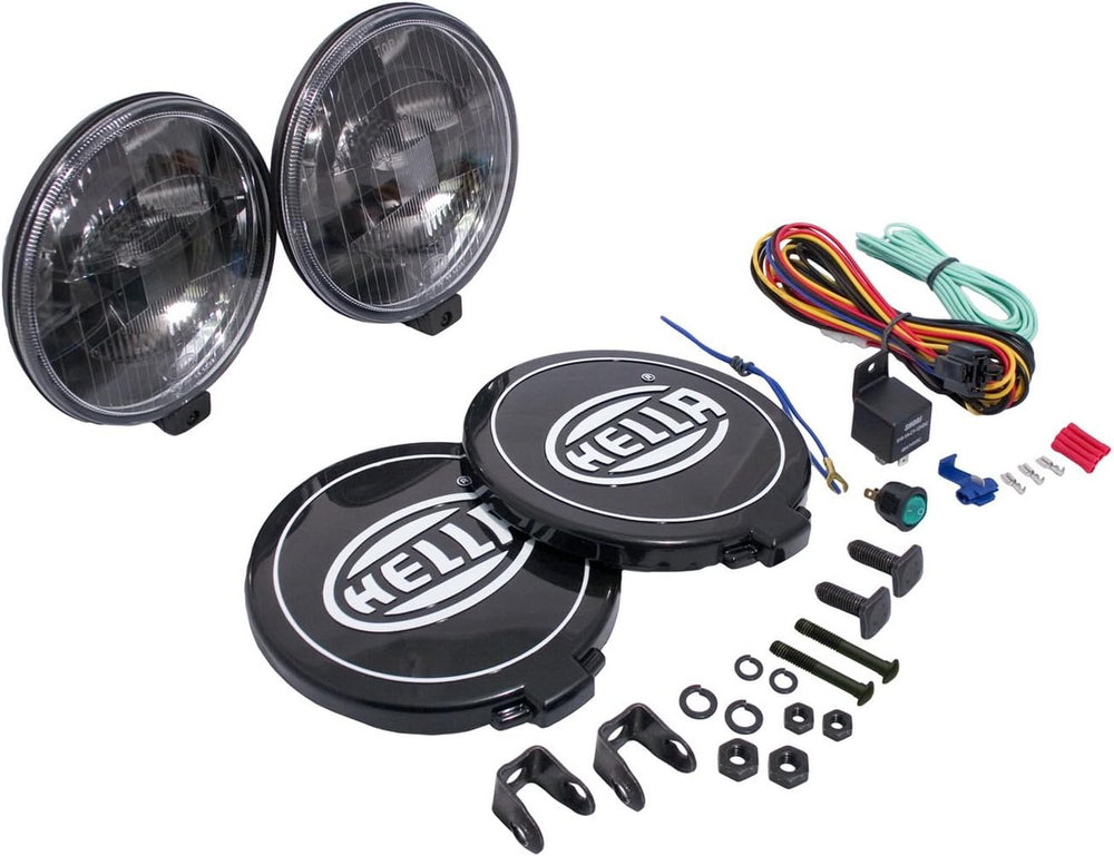Hella Black Magic 500 Halogen Series Driving Lamp Kit - Performance High Beam...