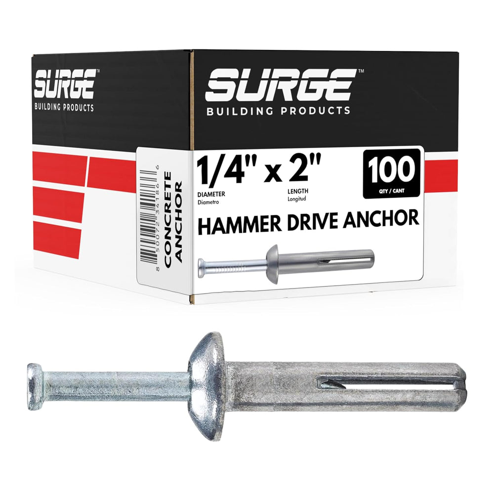 1/4" x 2" Hammer Drive Nail in Concrete Anchor (Box of 100)