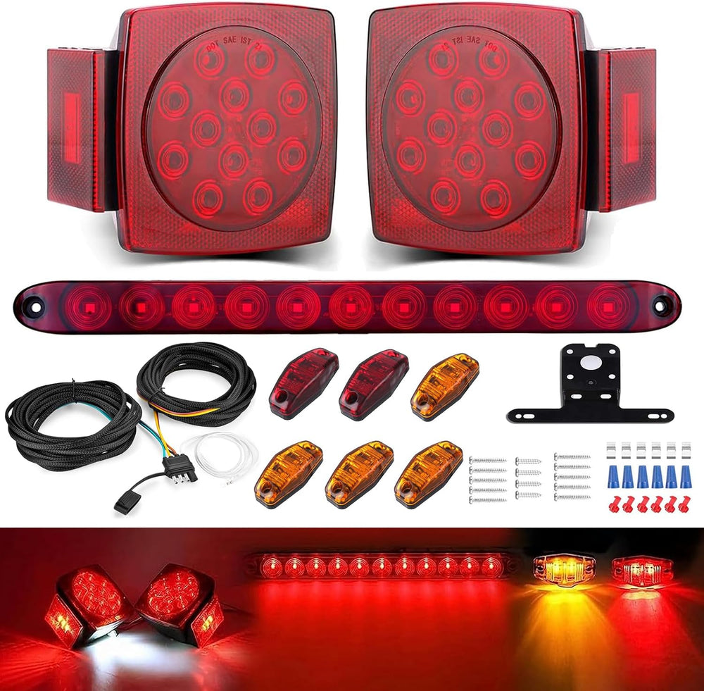 LIMICAR LED Trailer Light Kit with 11-LED Brake Bar
