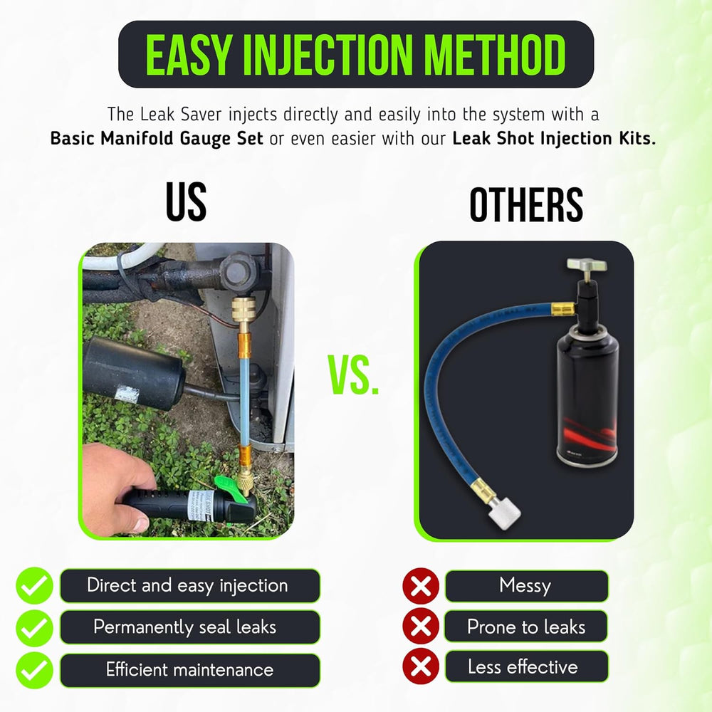 Leak Saver Direct Inject AC Leak Sealer 6-Pack | AC Stop Leak for Most HVAC S...