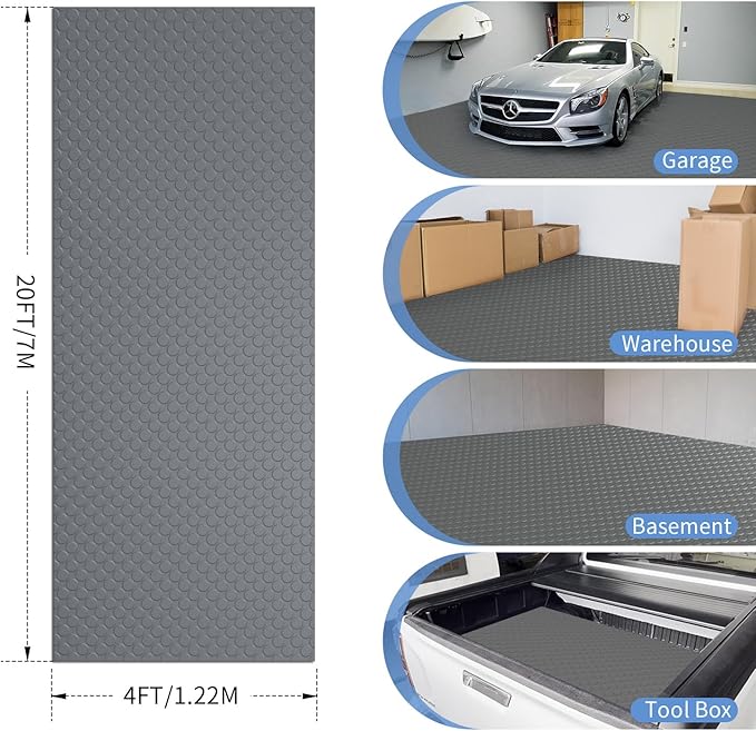 Premium Garage Floor Mat, Commercial Grade Heavy Duty Parking Mat