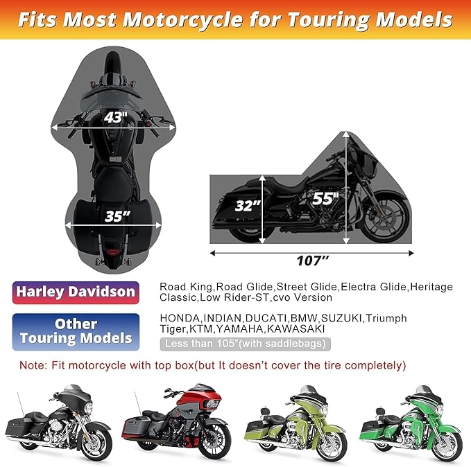 Motorcycle Cover, with Vents Dirt Bike Cover,