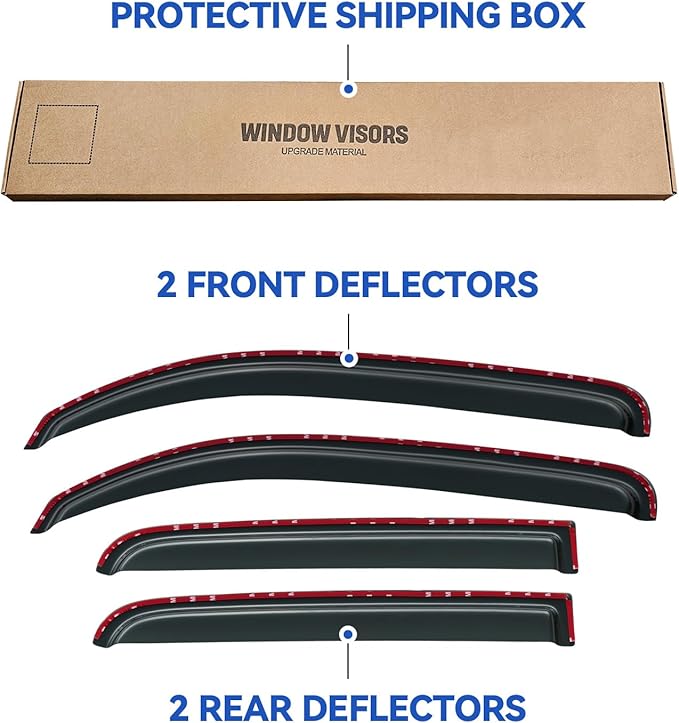 in-Channel Window Visors Rain Guards Shield