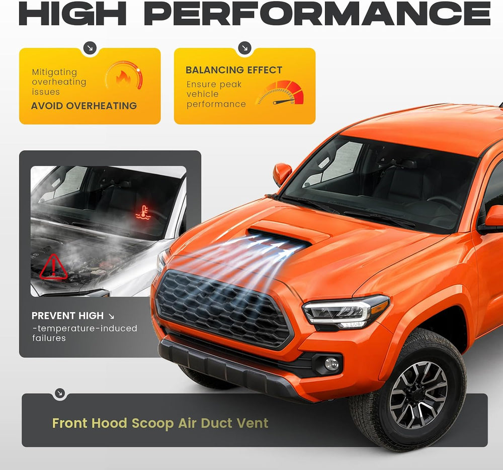 ALMULOO Hood Vent Compatible with 2016-2023 Toyota Tacoma TRD Replace for 761...