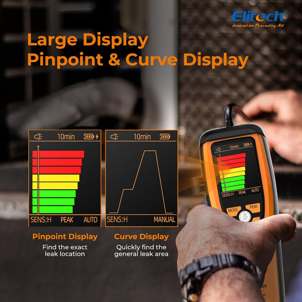 Elitech HVAC Refrigerant Leak Detector Heated Diode Sensor Halogen Freon Snif...