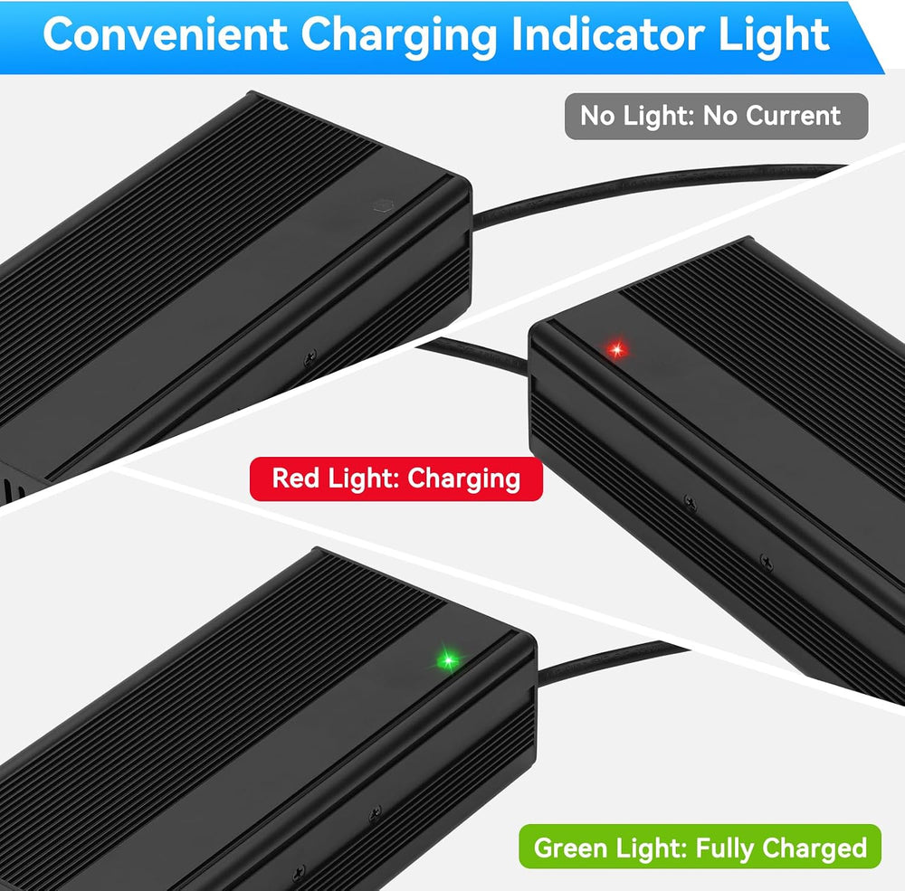 Upgraded Fast Charging 3-Pin 48V 5A Battery Charger for Q20 Ridstar, Battery ...