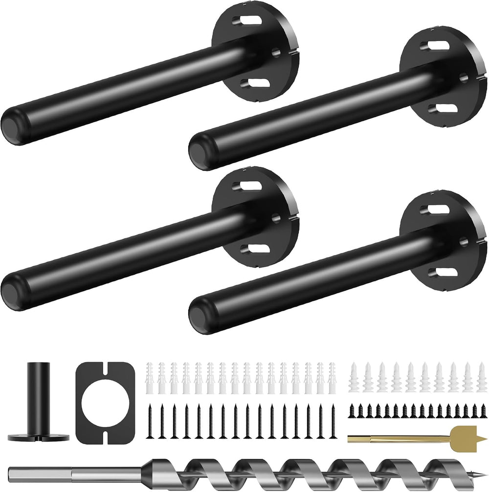 4pcs Wall Shelf Brackets Heavy Duty Floating Shelf Bracket Hidden,Invisible B...