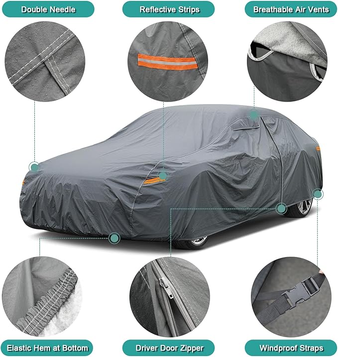Premium Car Cover Custom Fit Cadillac CTS/CTS-V, 16 Layers Heavy Duty Car Cover