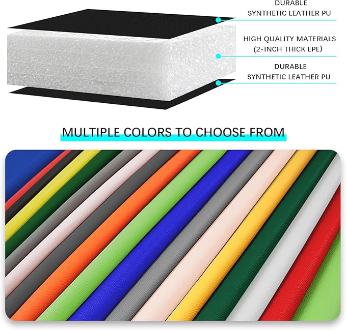 PROGOAL 60"/72" High Gym Wall Padding 2"/4" Thick Foam Ba...