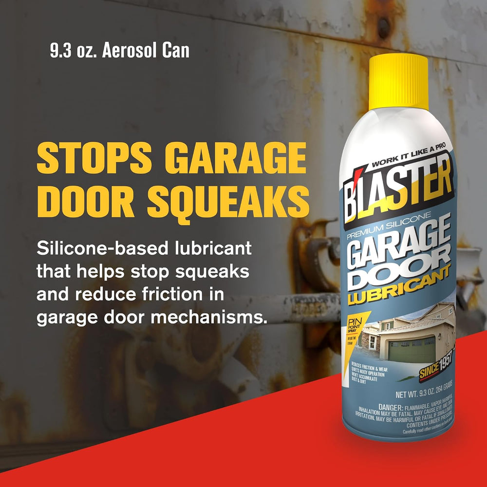 B’Laster Garage Door Lubricant Spray – Premium Silicone Garage Door Lube – Re...
