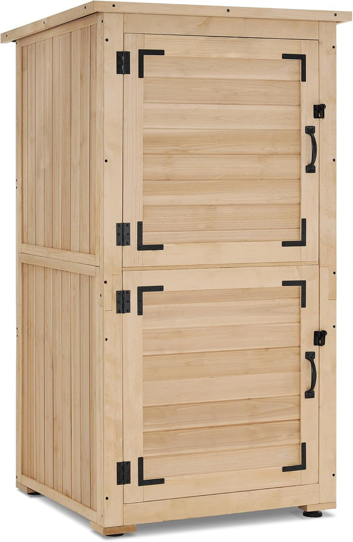 MCombo Outdoor Storage Cabinet, 30" Deep Wood Garden Shed Waterproof 0786