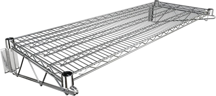 18" x 48" Chrome Wire Wall Mount Shelf