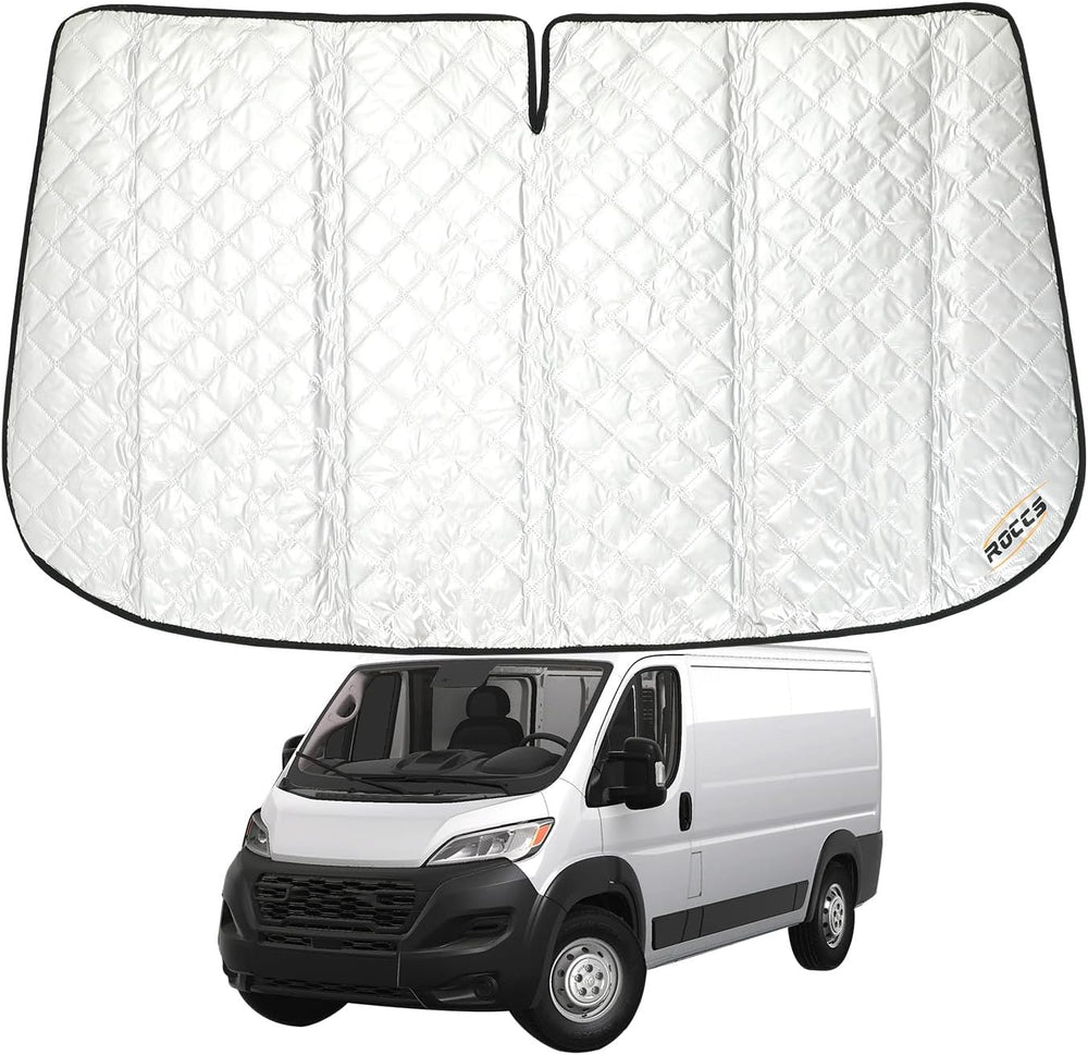 ROCCS Thickest Windshield Sun Shade fit for 2014-2026 Dodge RAM ProMaster Ful...